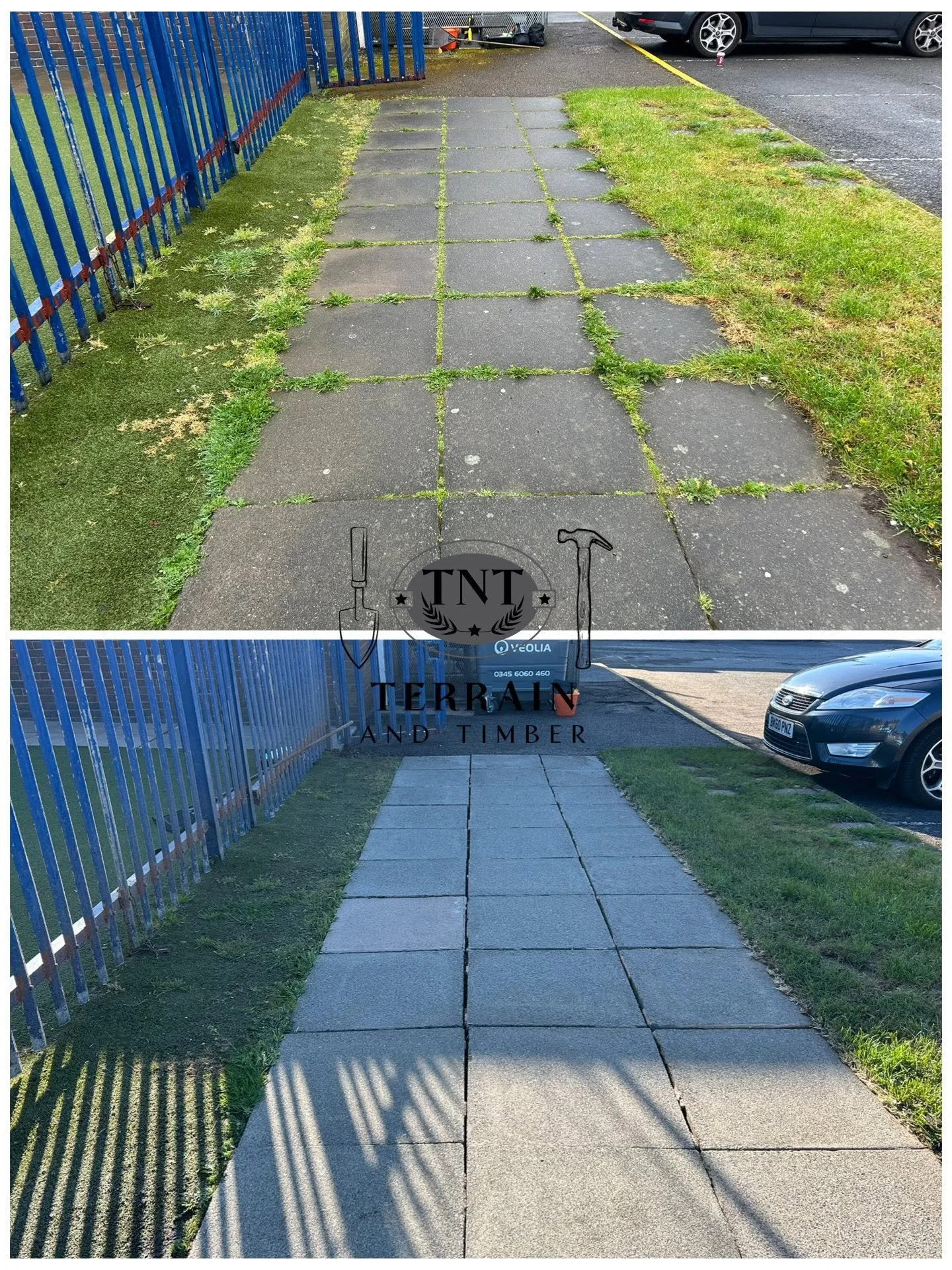 a full pressure washing job at the Eyres Monsell Working Men’s Club — giving the walls and windows a proper clean and fresh look all round.