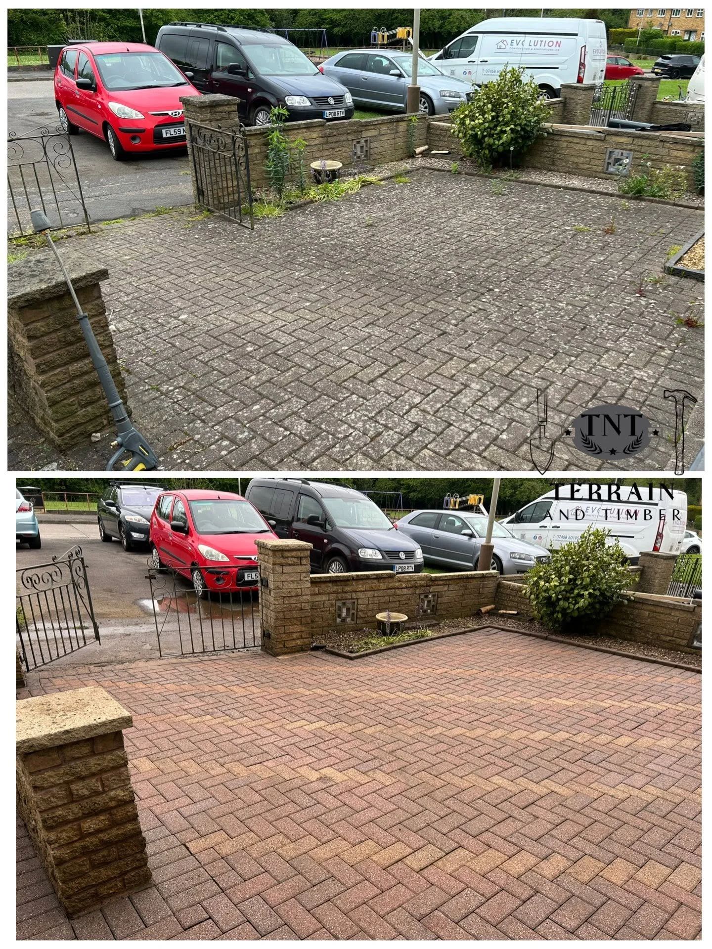 We’ve pressure washed the front and back gardens, bringing the colour and life back to the driveway and outdoor spaces. Finished off with a full clean down, leaving everything spotless and refreshed!
Driveways, patios, decking — we bring them back to