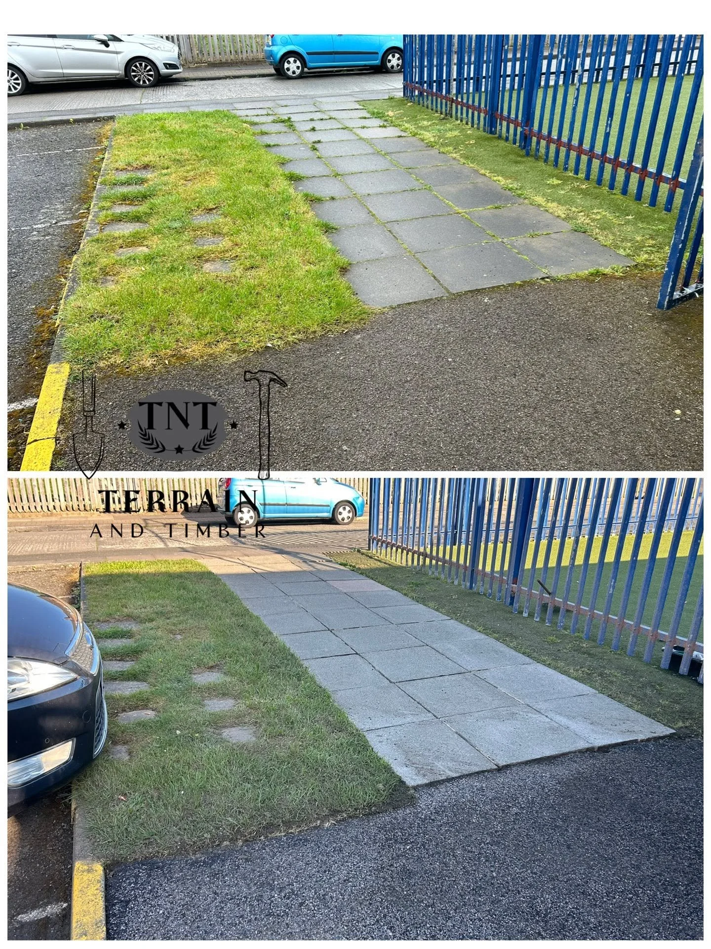 a full pressure washing job at the Eyres Monsell Working Men’s Club — giving the walls and windows a proper clean and fresh look all round.