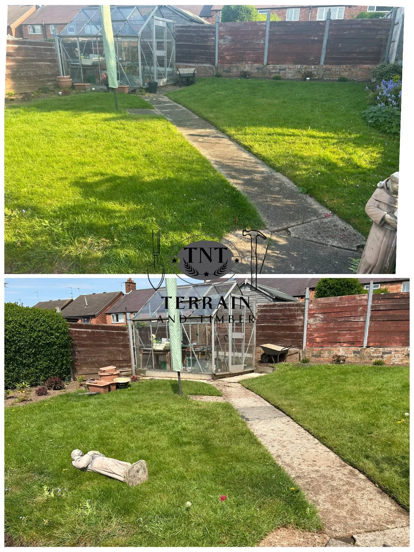 Full pressure wash carried out on both the front and back garden, leaving everything looking fresh and clean. We also washed down all windows, doors, and walls to bring the whole property back to life.