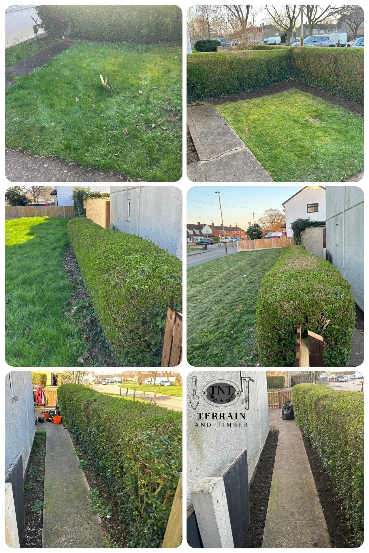 Hedges expertly trimmed, lawn freshly cut, and borders fully cleaned up — leaving everything looking neat, sharp, and well-maintained.