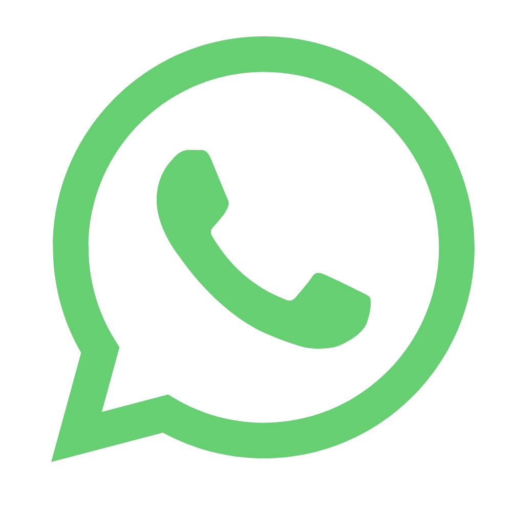 Green WhatsApp icon with a speech bubble and telephone handset inside.
