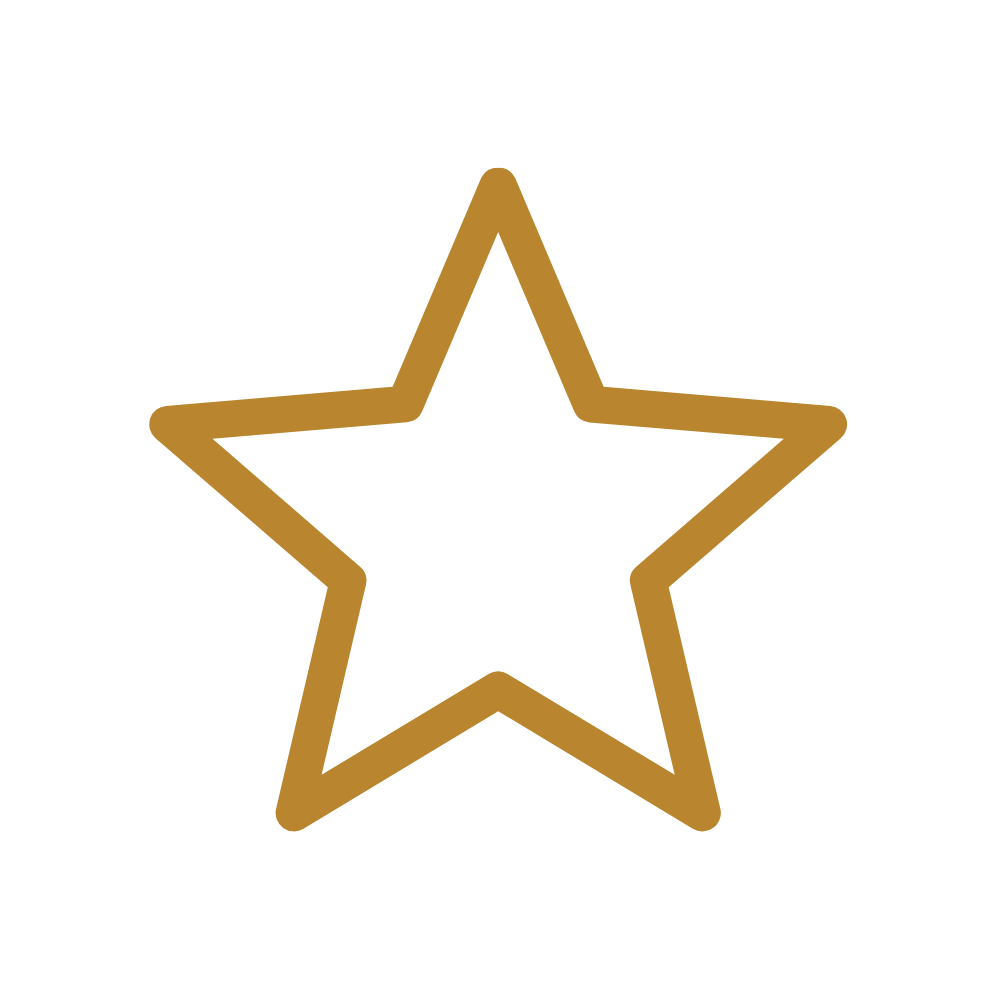 Gold star on a black background.