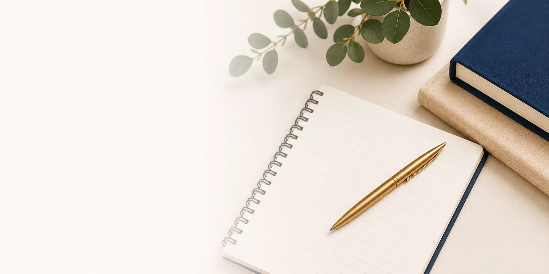 Books, notebook and pen representing clear English tuition fees