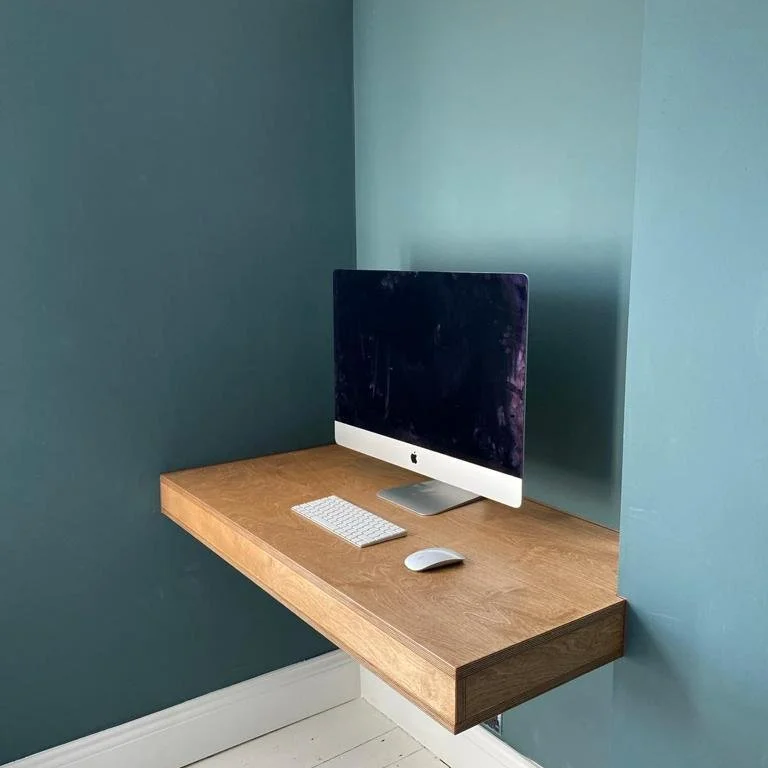 Alcove Desk - Birch ply with Osmo Stain