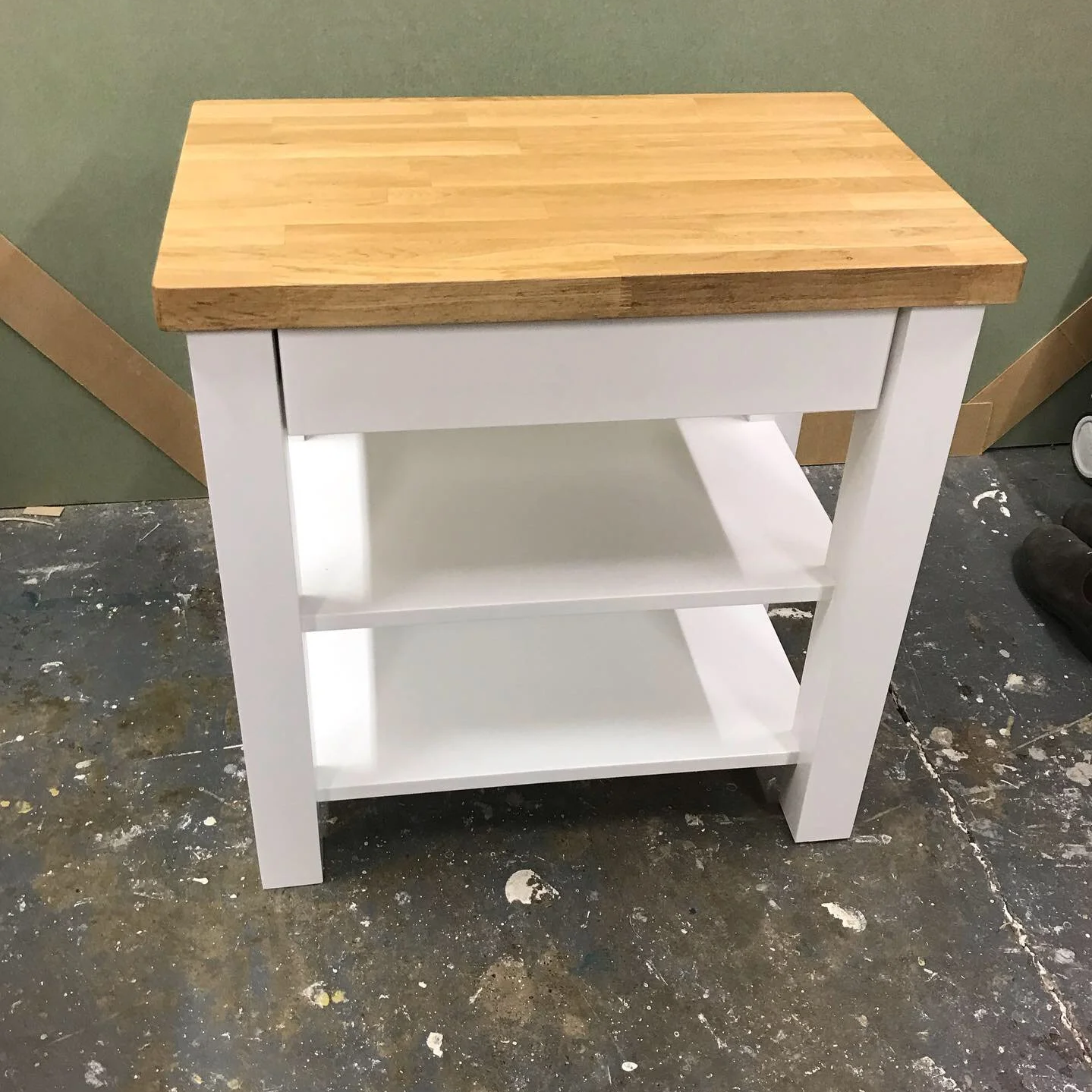 Vanity unit - Solid oak Top with draw