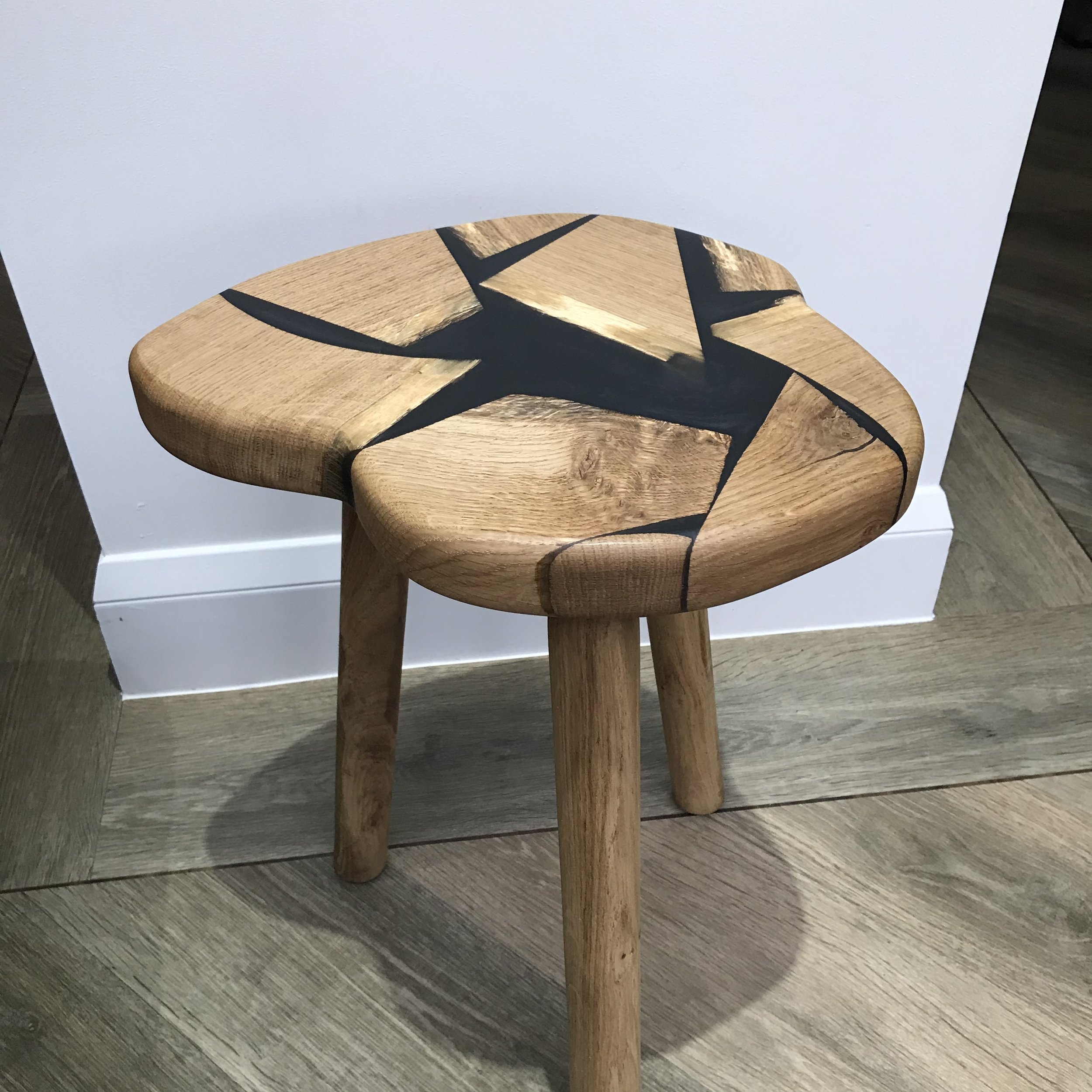 Side Table - Oak and Eco Resin table 