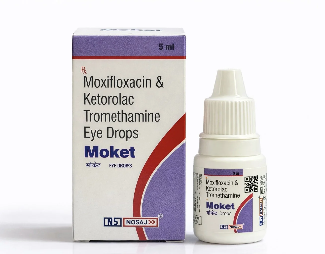 MOKET ( ANTIBIOTIC + NON STEROIDAL ANTI INFLAMMATORY EYE DROPS )
