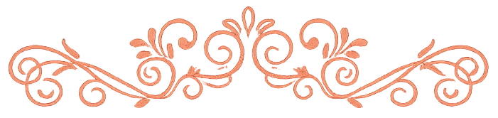 Ornamental vintage-inspired scrollwork divider in a soft copper tone used as a decorative website accent.