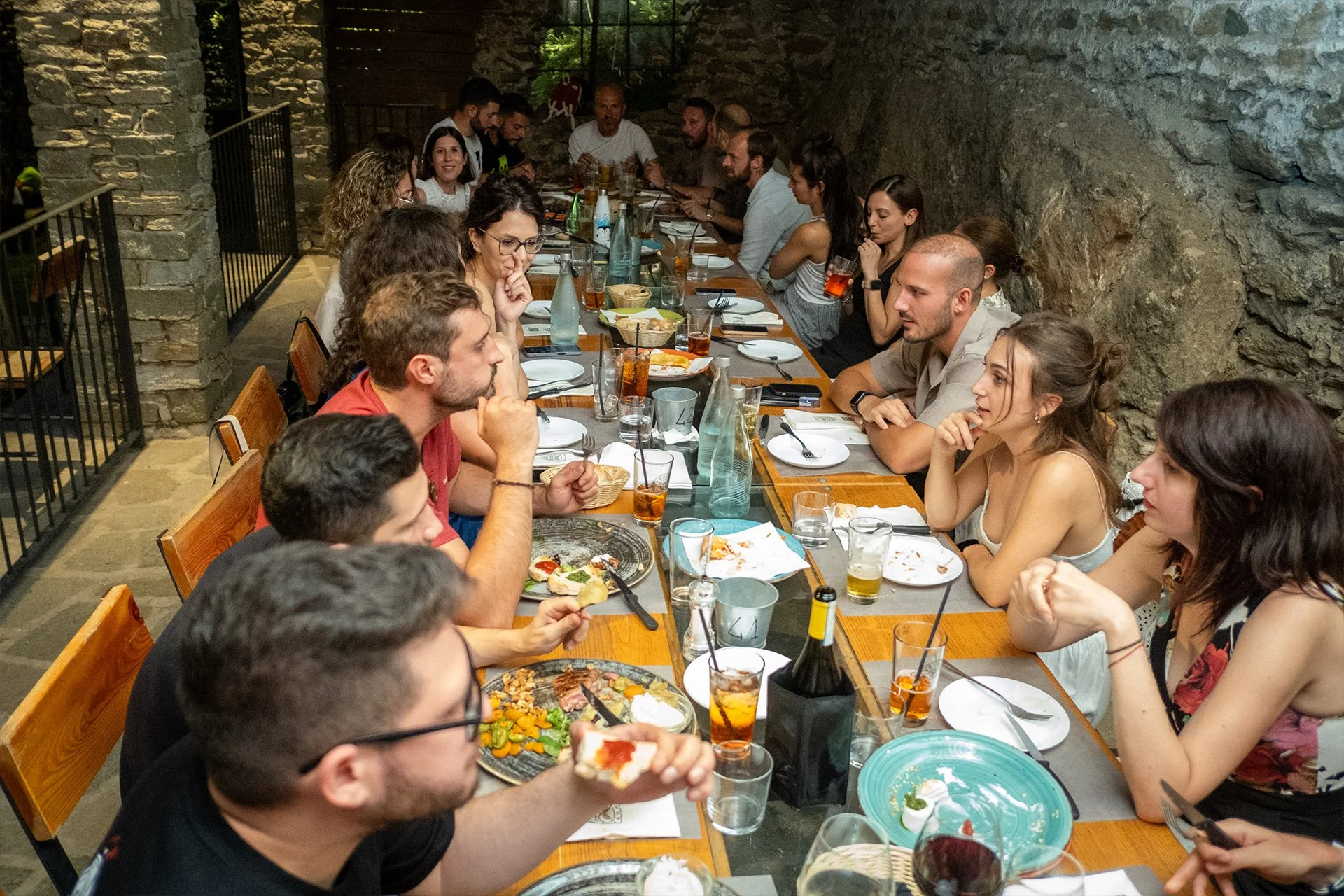 Cena all'Antica Osteria Feudo San Giorio.