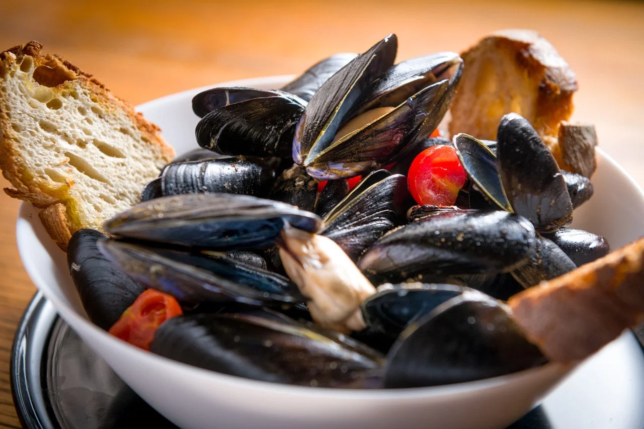 Sautè di cozze dell'Antica Osteria Feudo San Giorio.