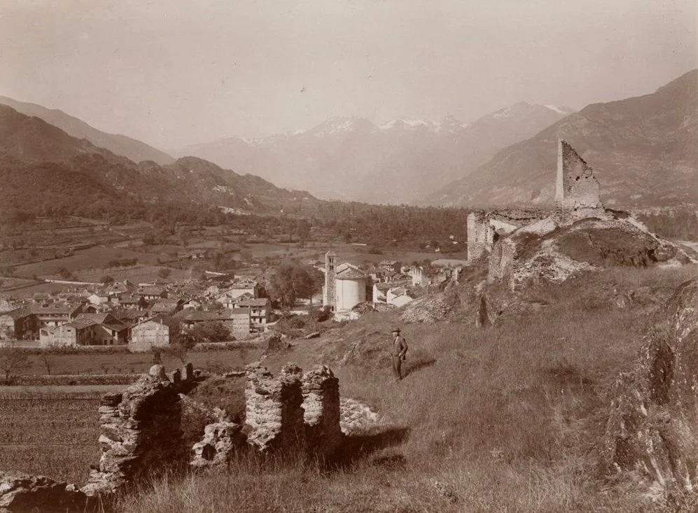 Immagine panoramica storica del Castello di San Giorio.
