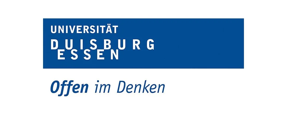 Logo der Universität Duisburg-Essen mit dem Slogan 'Offen im Denken'