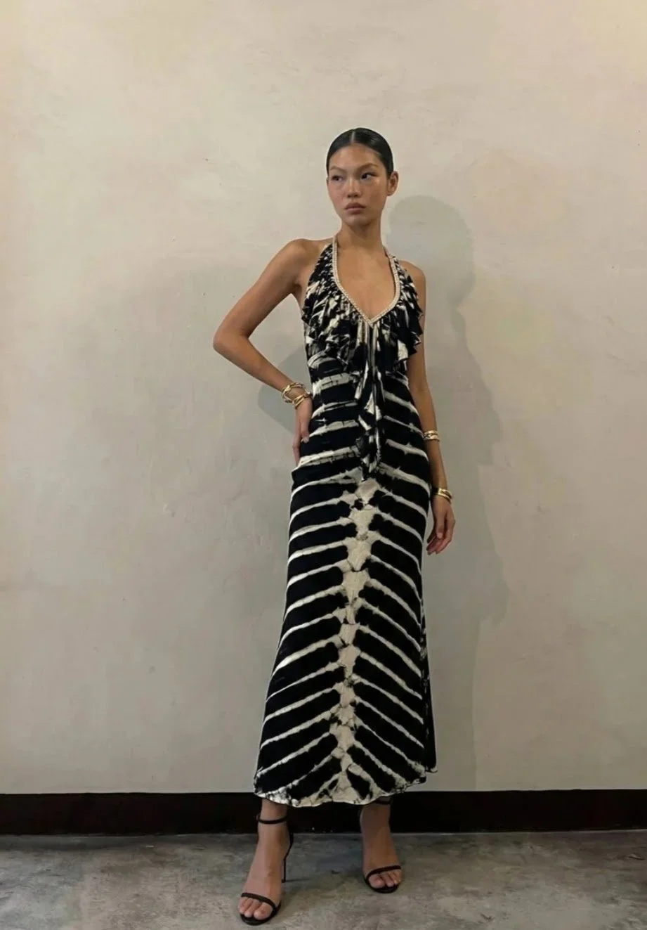 NOVEDAD. -10% PROMOCIÓN. Vestido largo midi Estampado Artístico