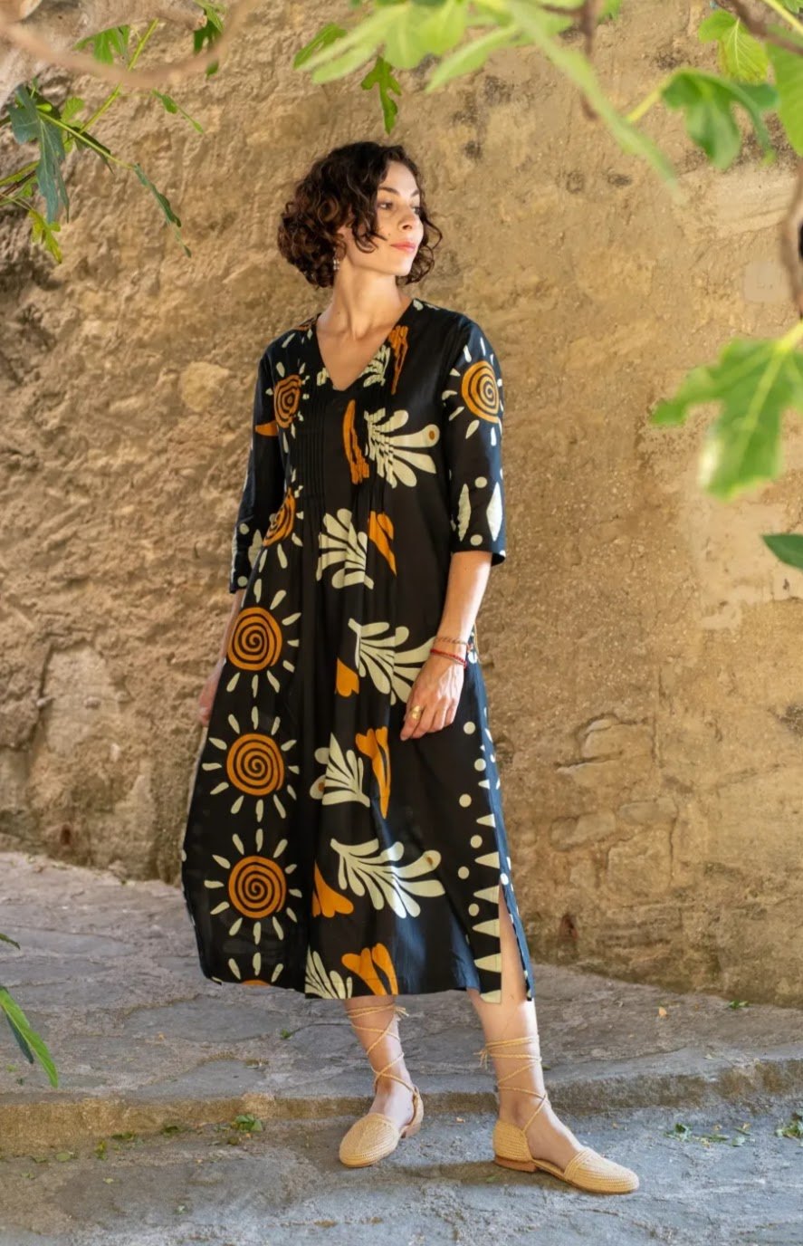 REBAJAS -20% PROMOCIÓN .Vestido Bohemio Mediterráneo