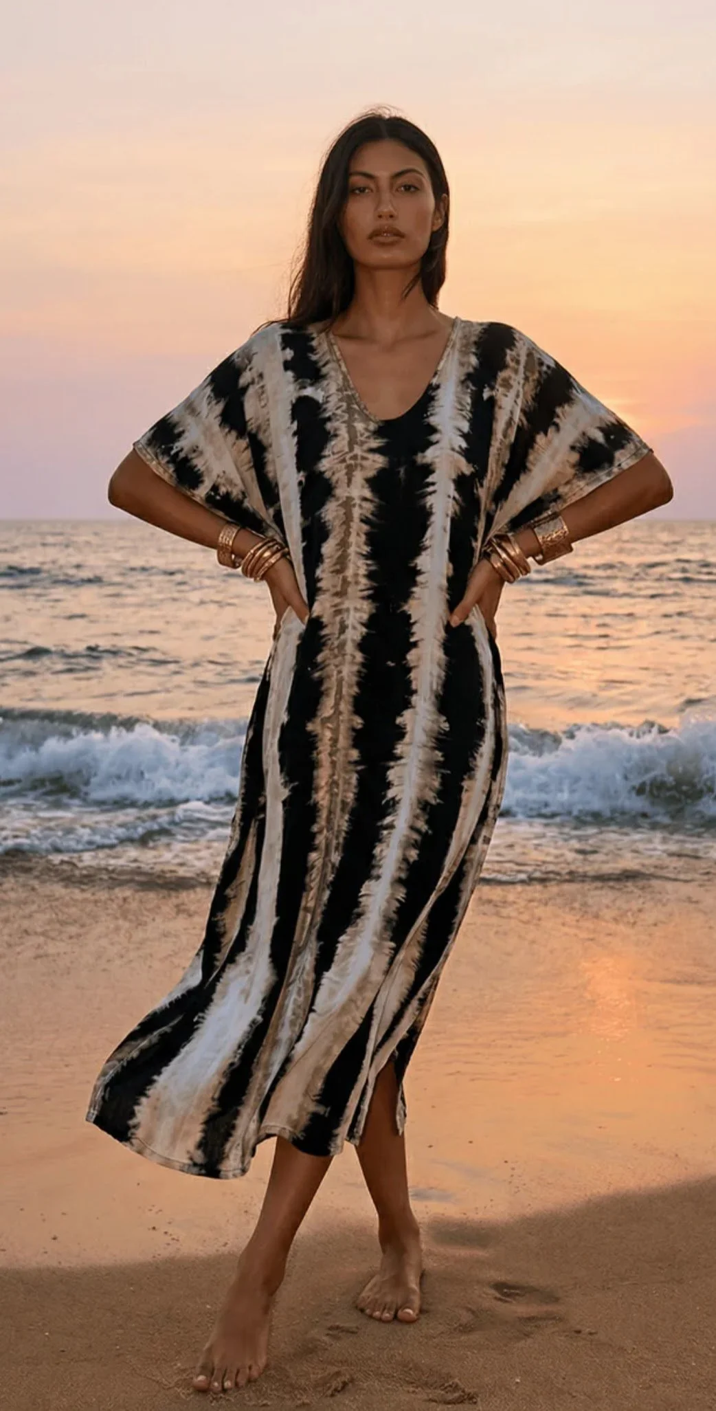 NOVEDAD. -10% PROMOCIÓN. Vestido Caftán Zebra