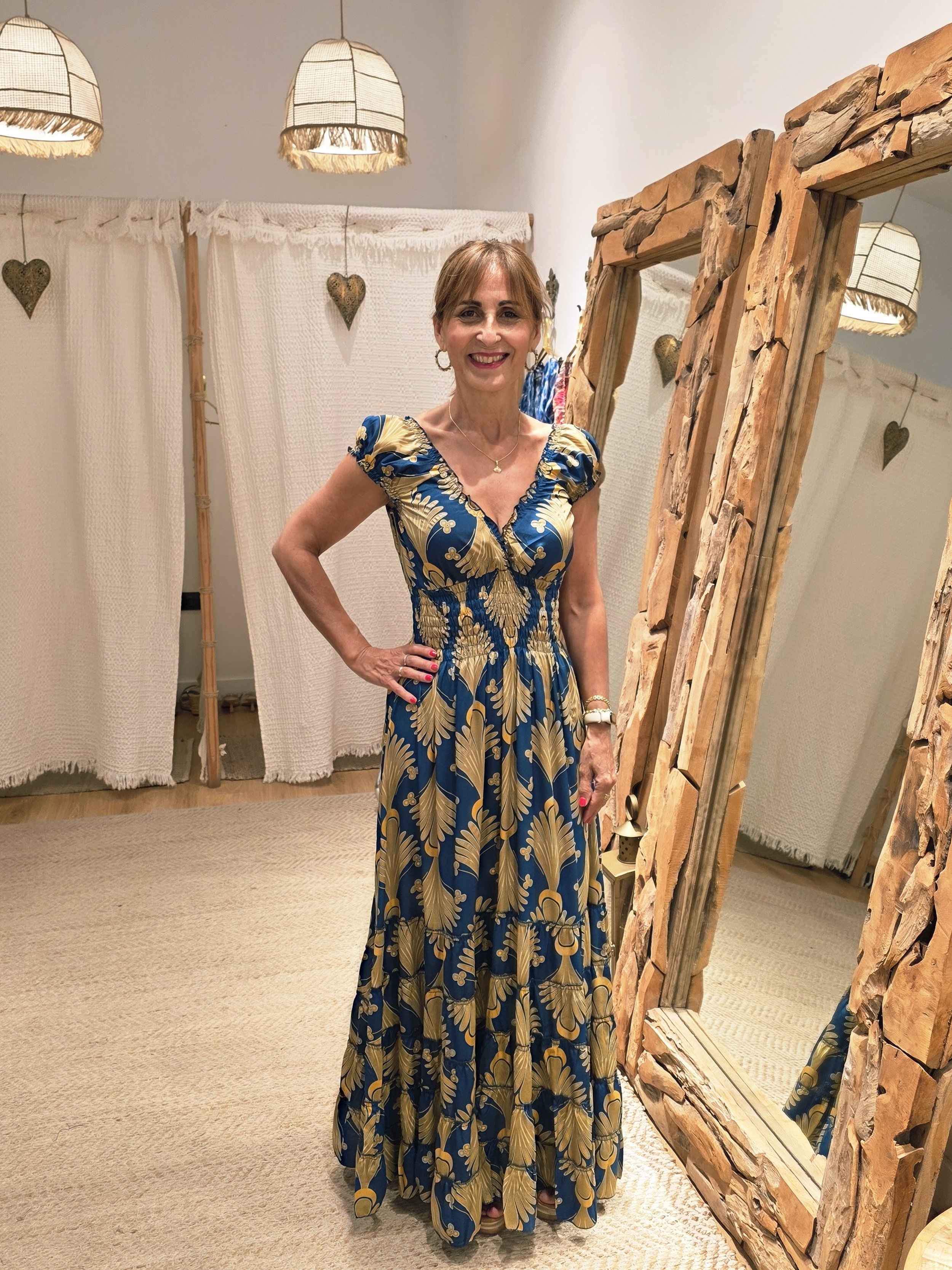 -30% REBAJAS. Vestido Boho Azul Pavo Real