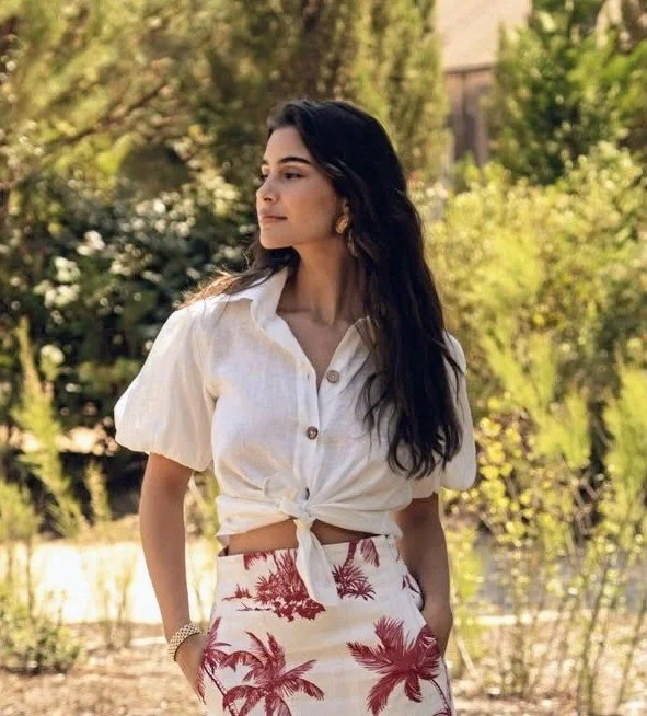 -50% REBAJAS. Camisa de SOLE . En Blanco, Verde y Negro