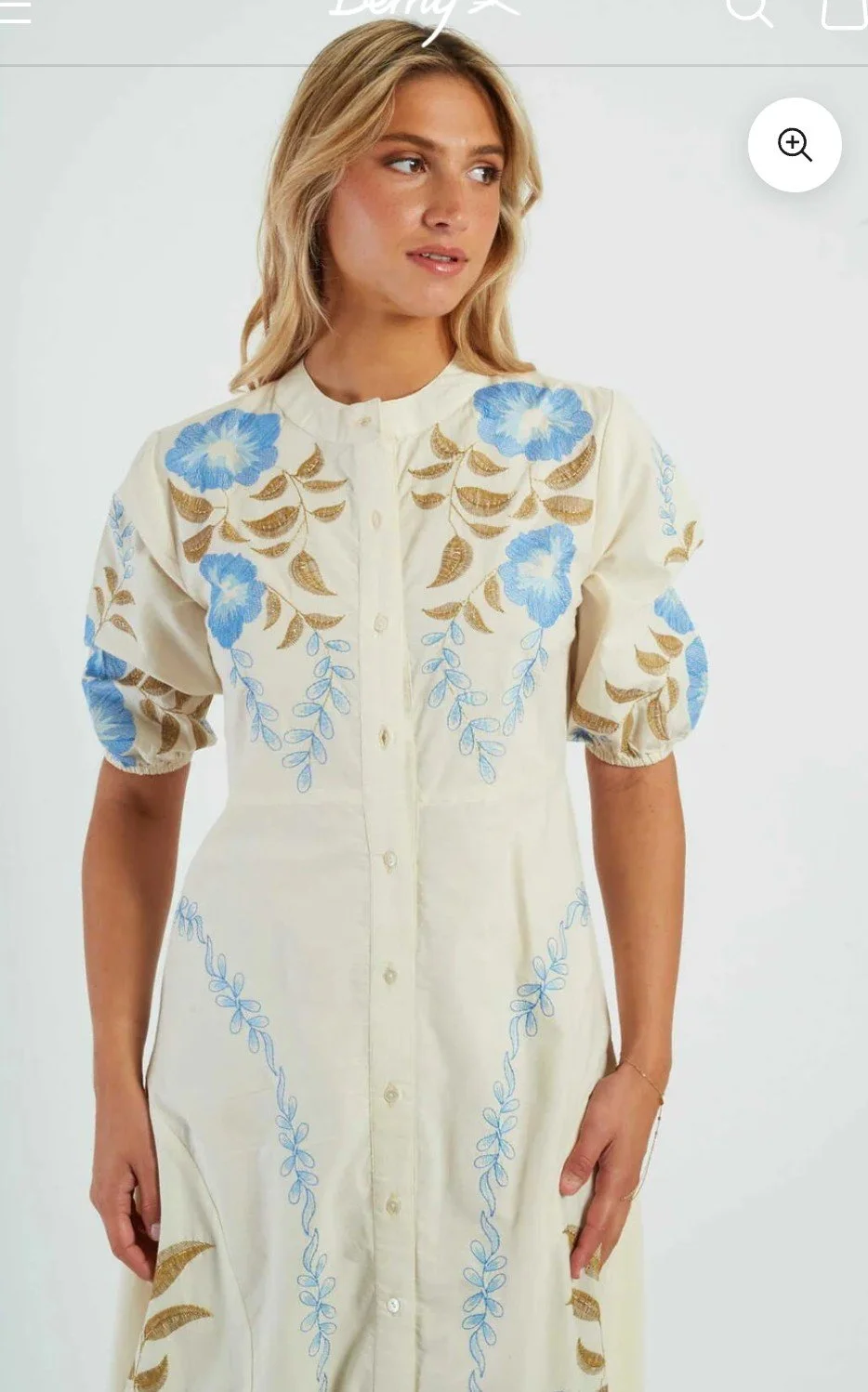 -50% REBAJAS. Vestido Derhy. Gentiano Bordado