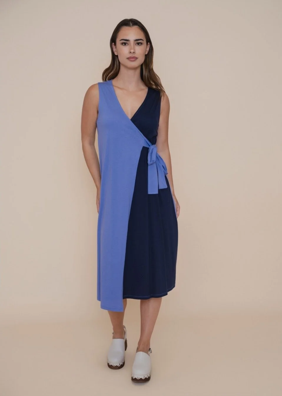 -50% REBAJAS. Vestido Cruzado Bicolor