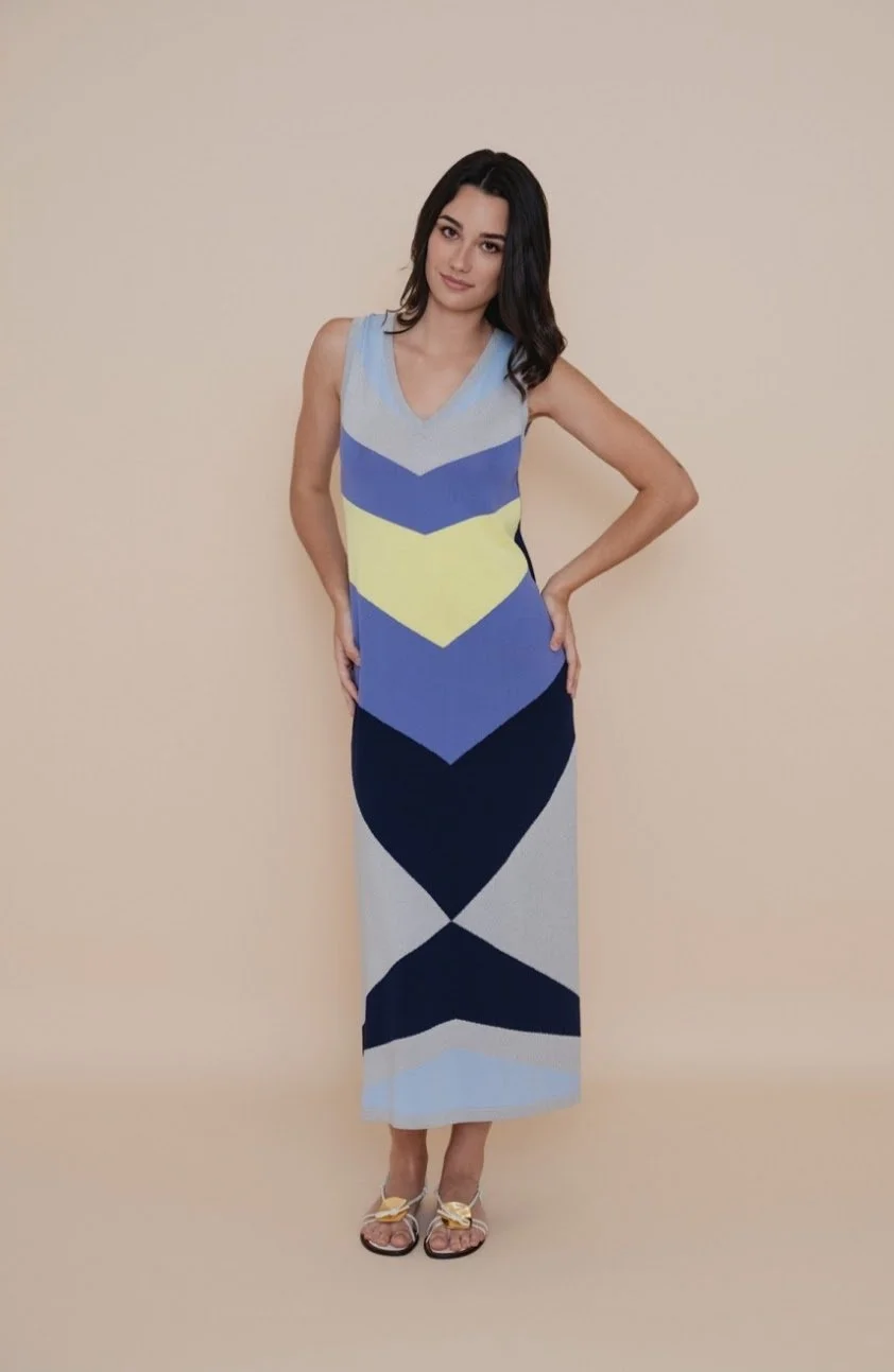 -50% REBAJAS. Vestido Punto Geométrico.