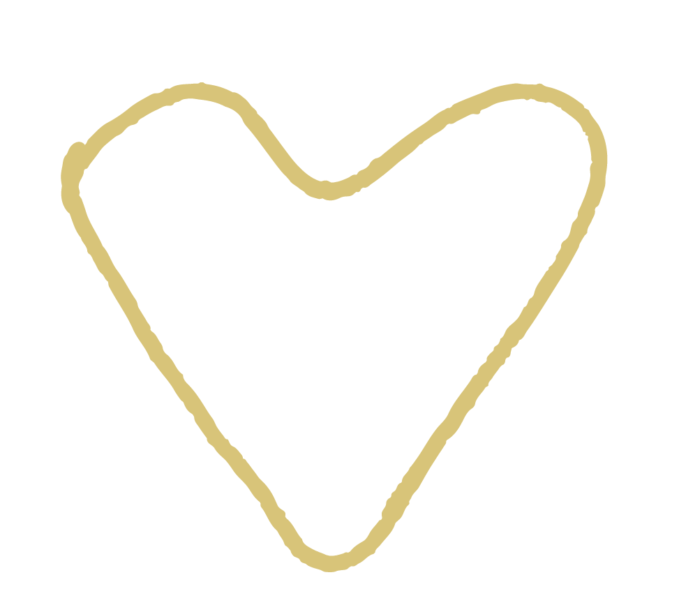 A golden outline of a heart on a black background.