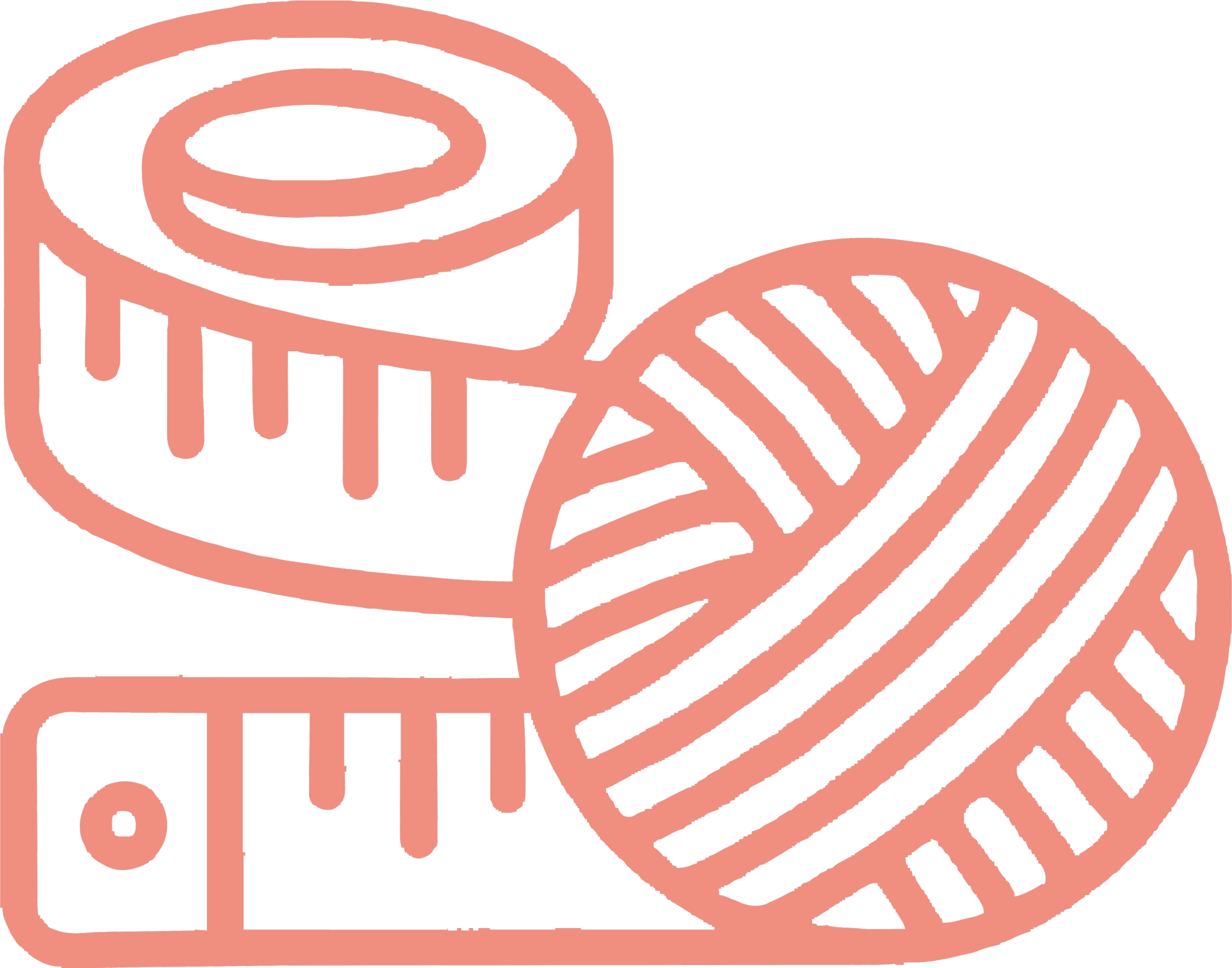 Pink-colored circular and wavy abstract geometric pattern on a black background.
