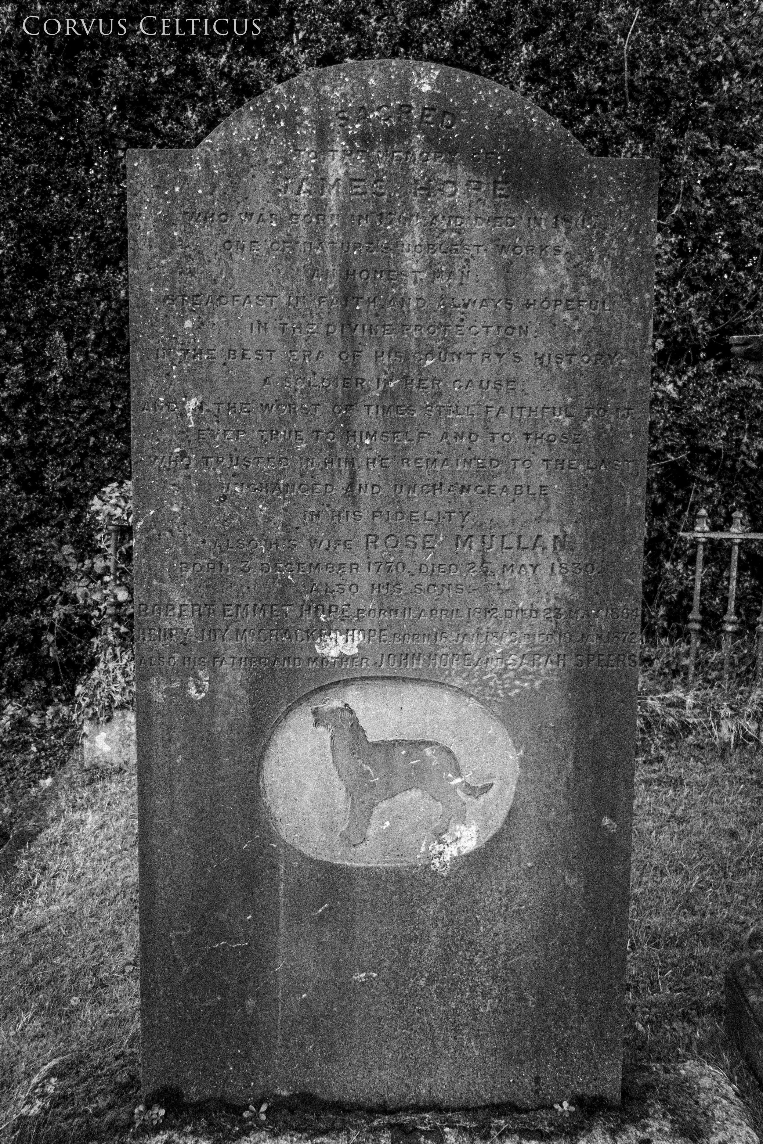James “Jemmy” Hope's Gravestone