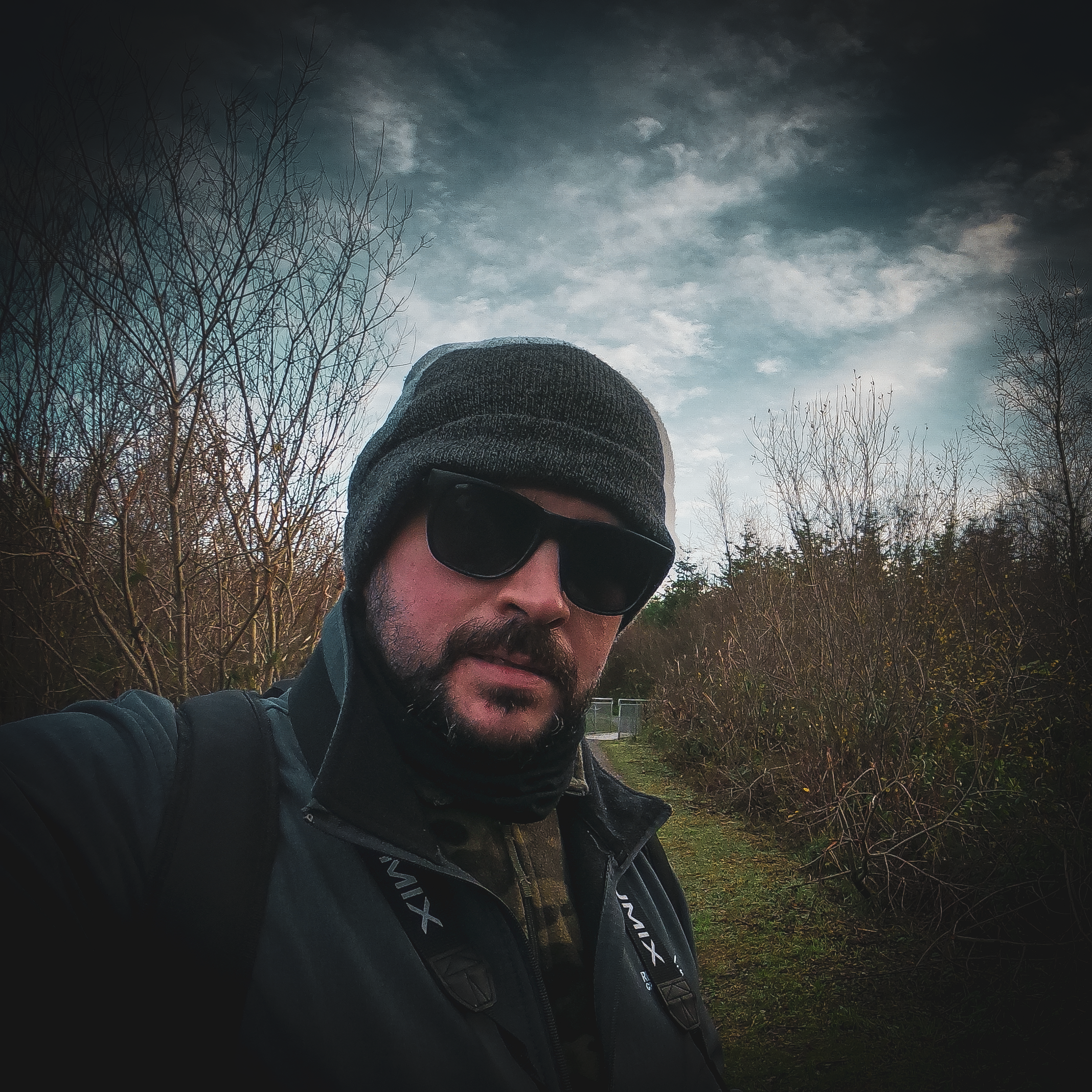 Corvus Celticus in a wooly hat and sunglasses!