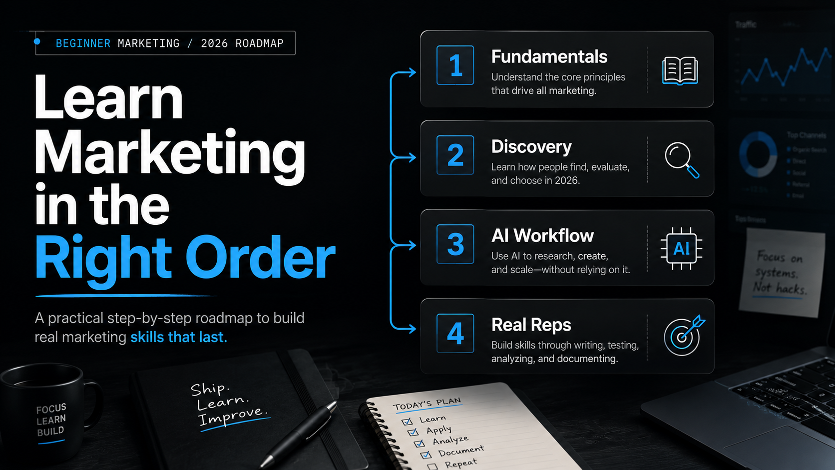 How I’d Learn Marketing From Zero in 2026 (If I Had to Start Over)