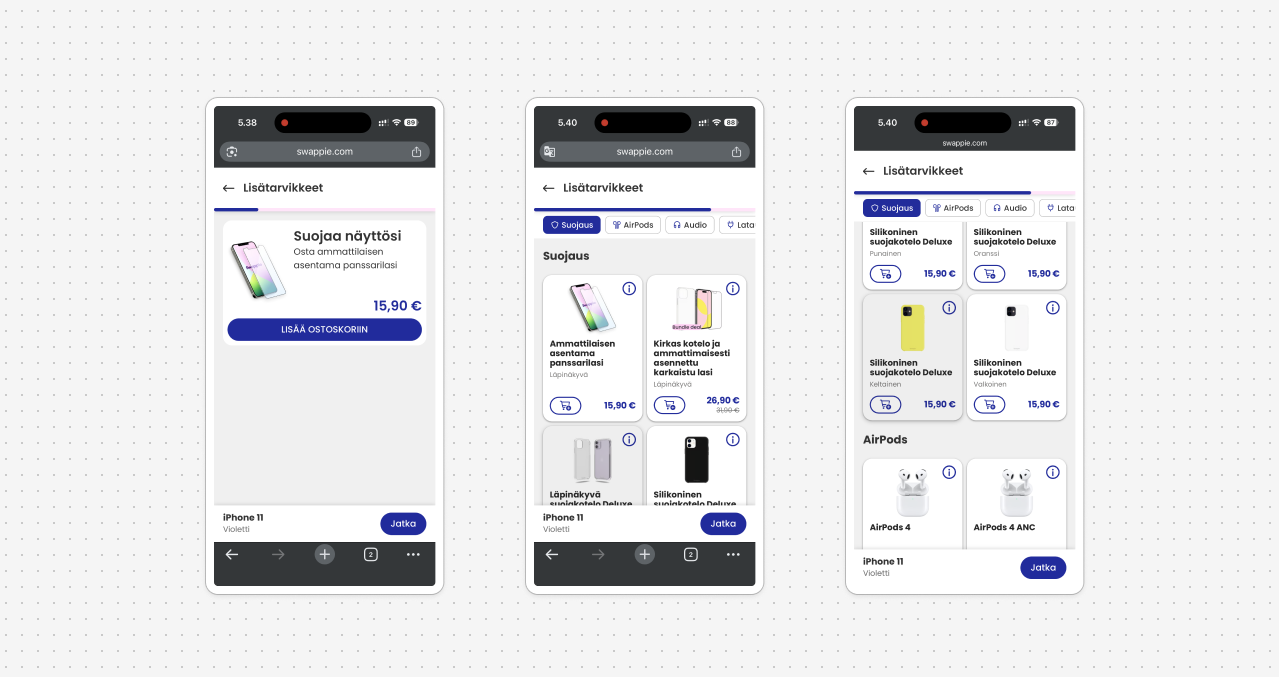 Swappie's cluttered multi-step upsell tactics explained by Yan Chowdhury