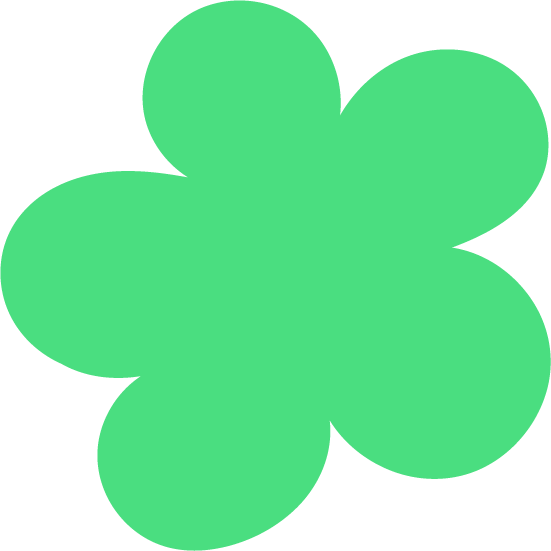 A green four-leaf clover silhouette.