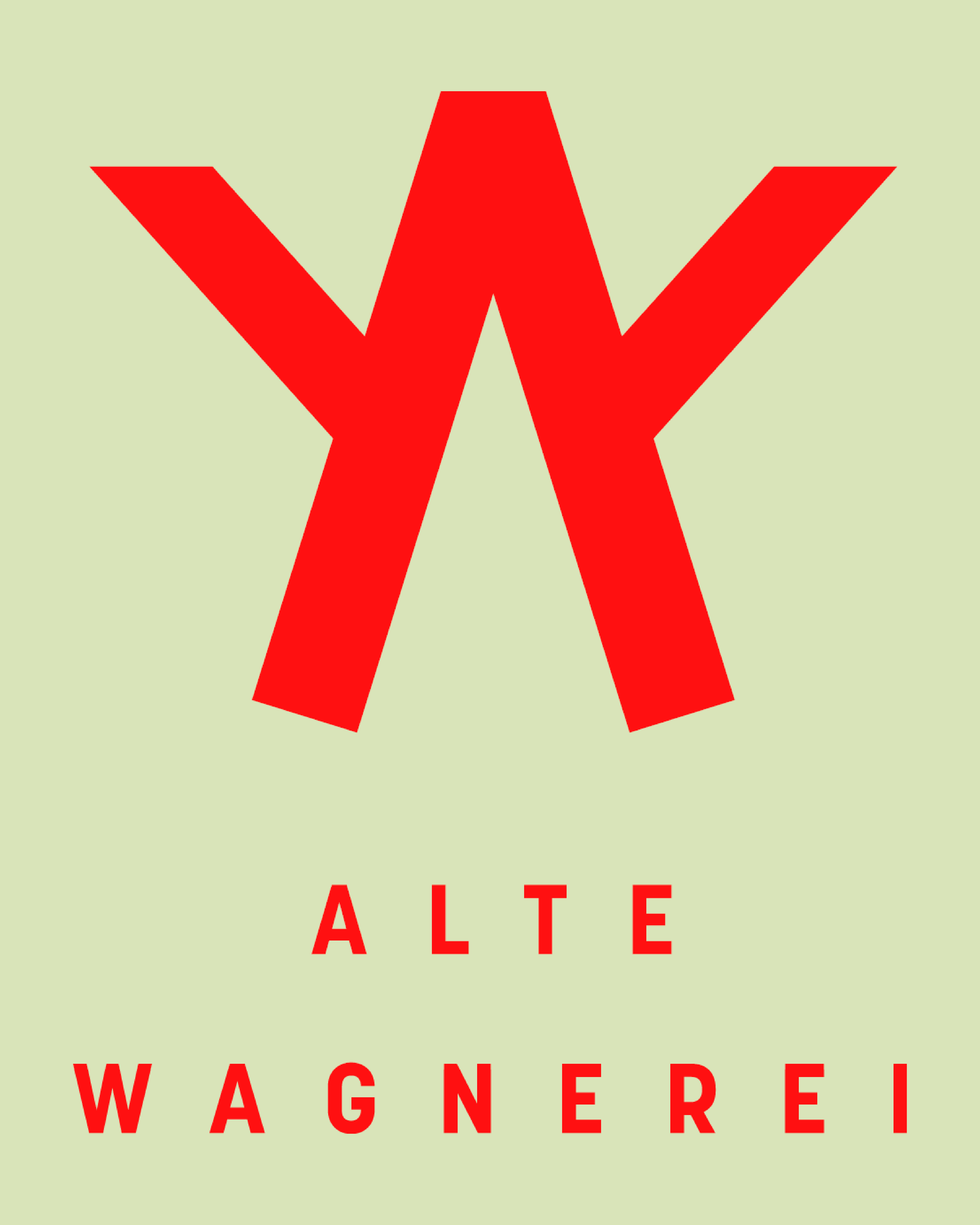 Ein großes rotes Logo mit den Buchstaben 'W' und 'Y' in der Mitte, darunter der Text 'ALTE' und darüber die Wörter 'WAGNER ELEKTRIK'.