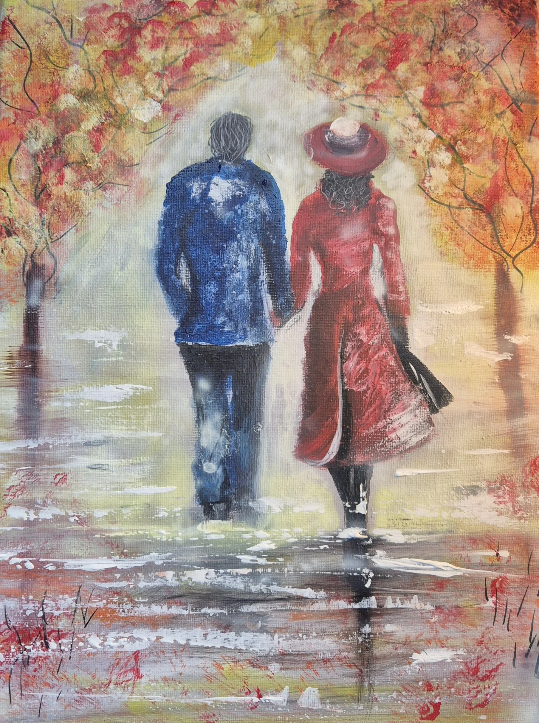Autumn Stroll Art Print