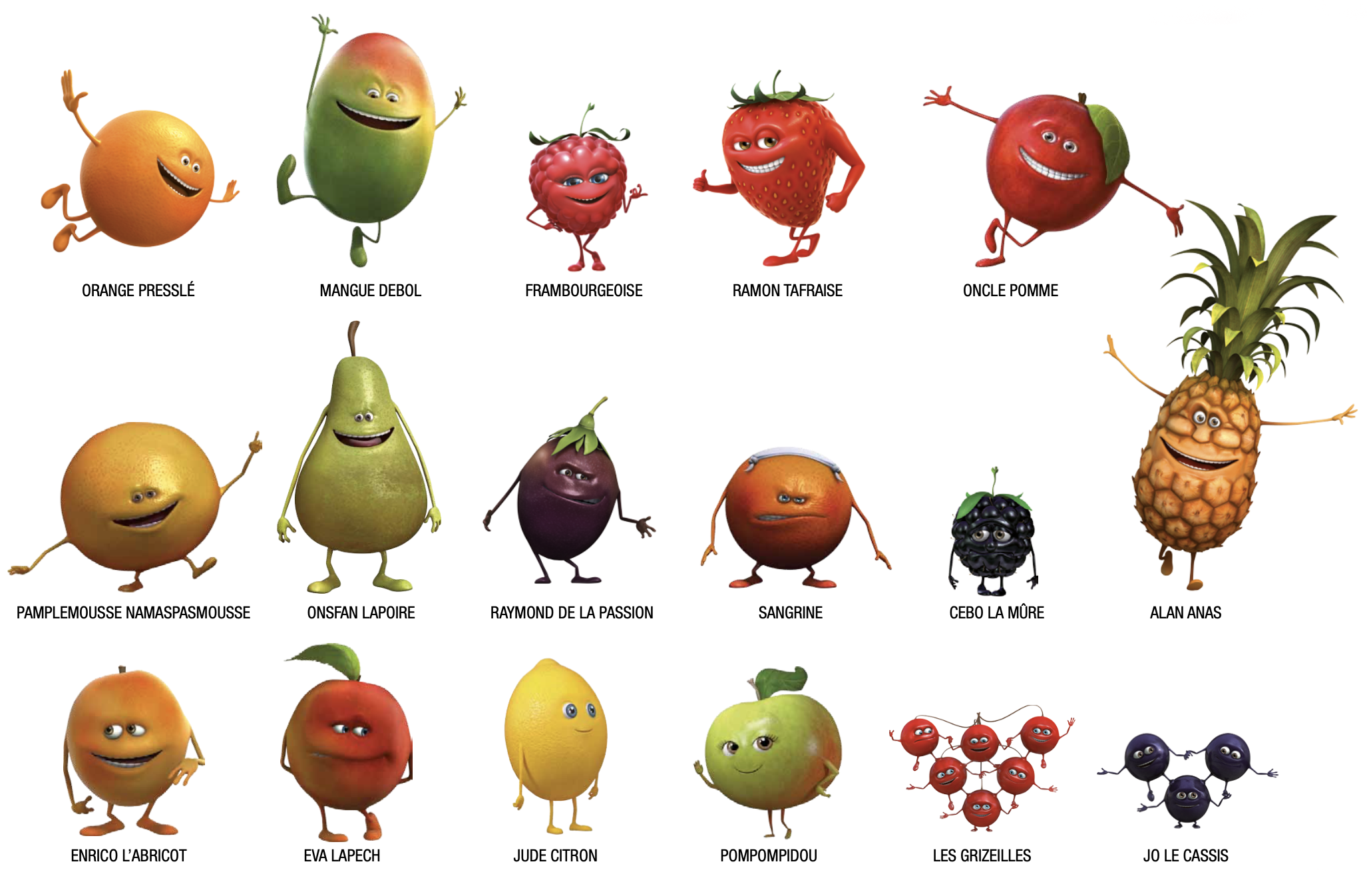 Oasis La source - les personnages