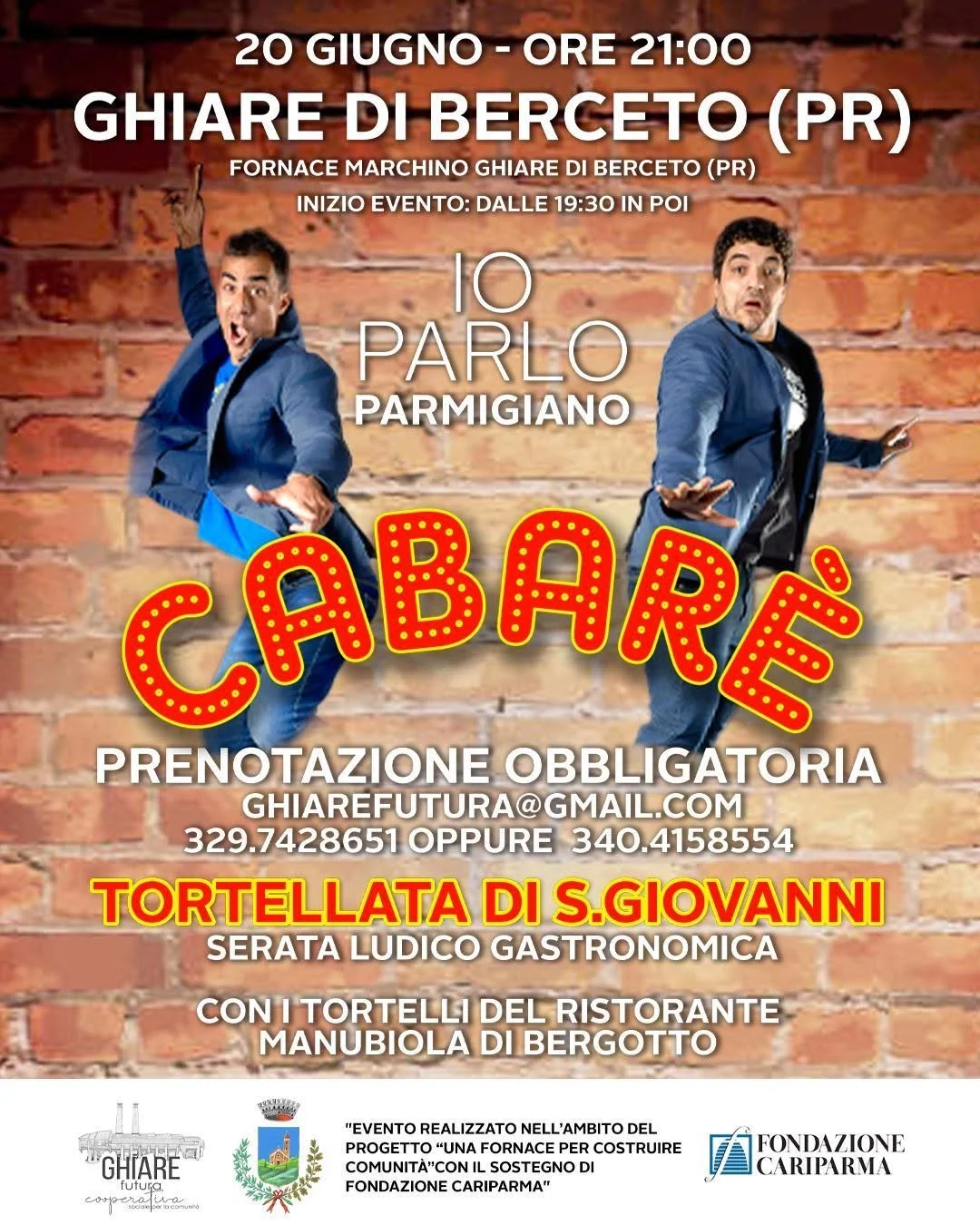 Cabarè "Io parlo Parmigiano" – Tortellata di San Giovanni