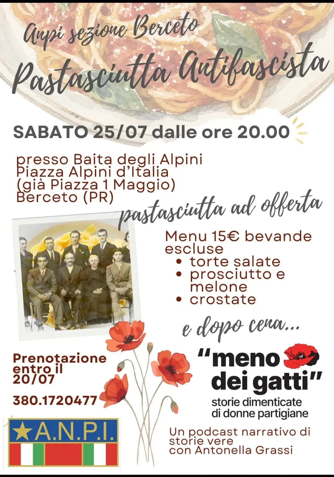 Cena – Pastasciutta Antifascista