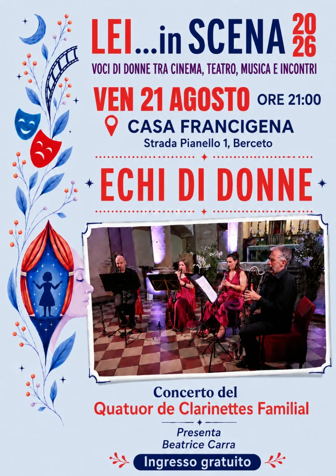 Musica – Echi di Donne – Quatuor de Clarinettes Familial