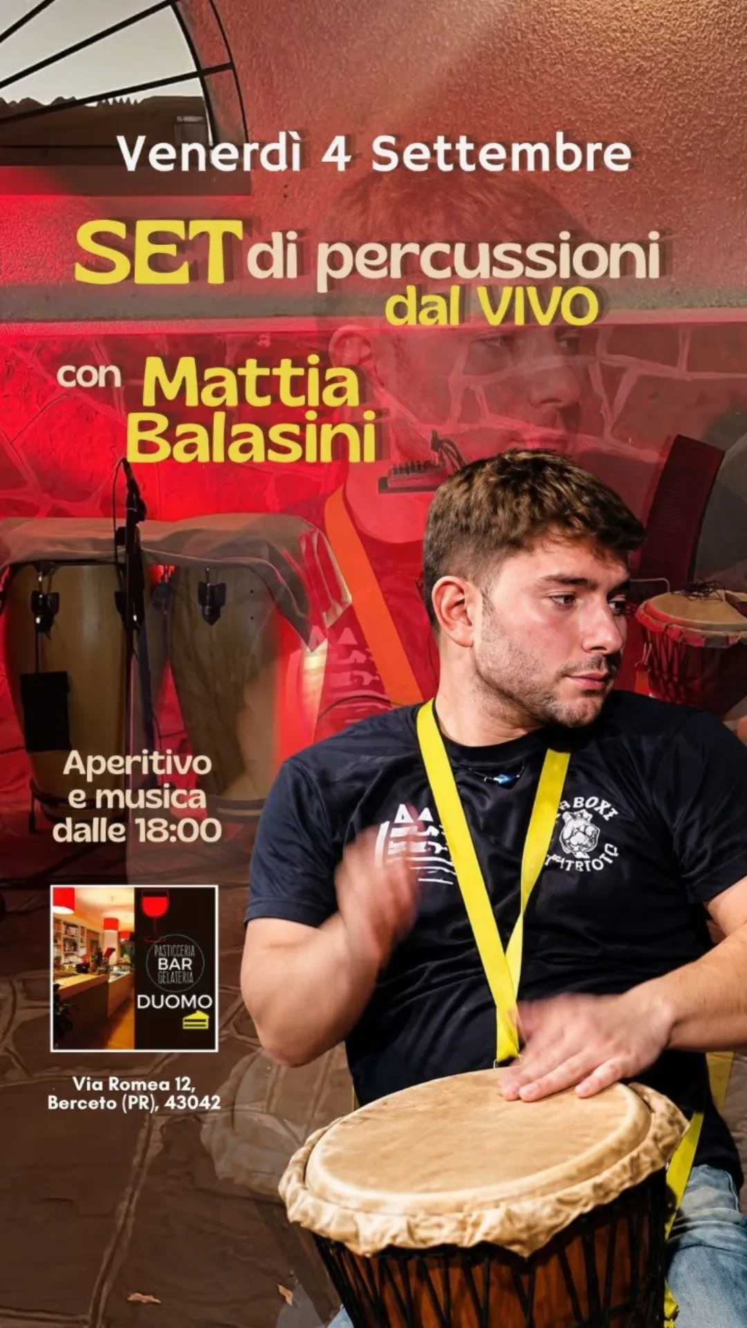 Concerto – Set di percussioni con Mattia Balasini