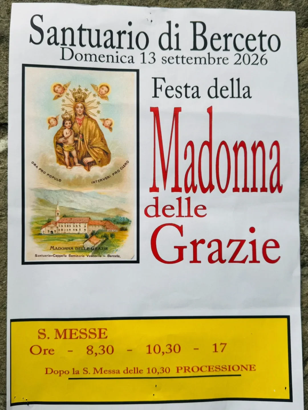 Celebrazione – Festa della Madonna delle Grazie