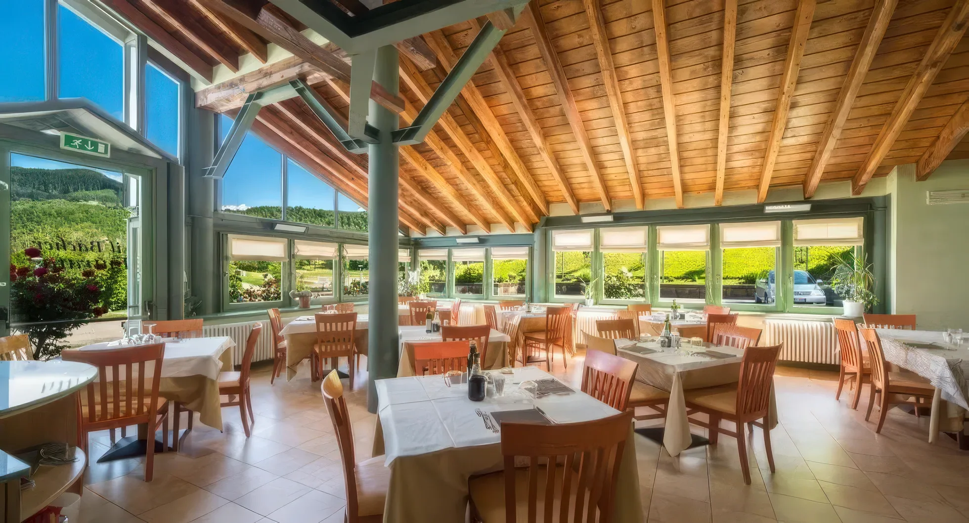 Ristorante Il Bacher, a Berceto. Interno