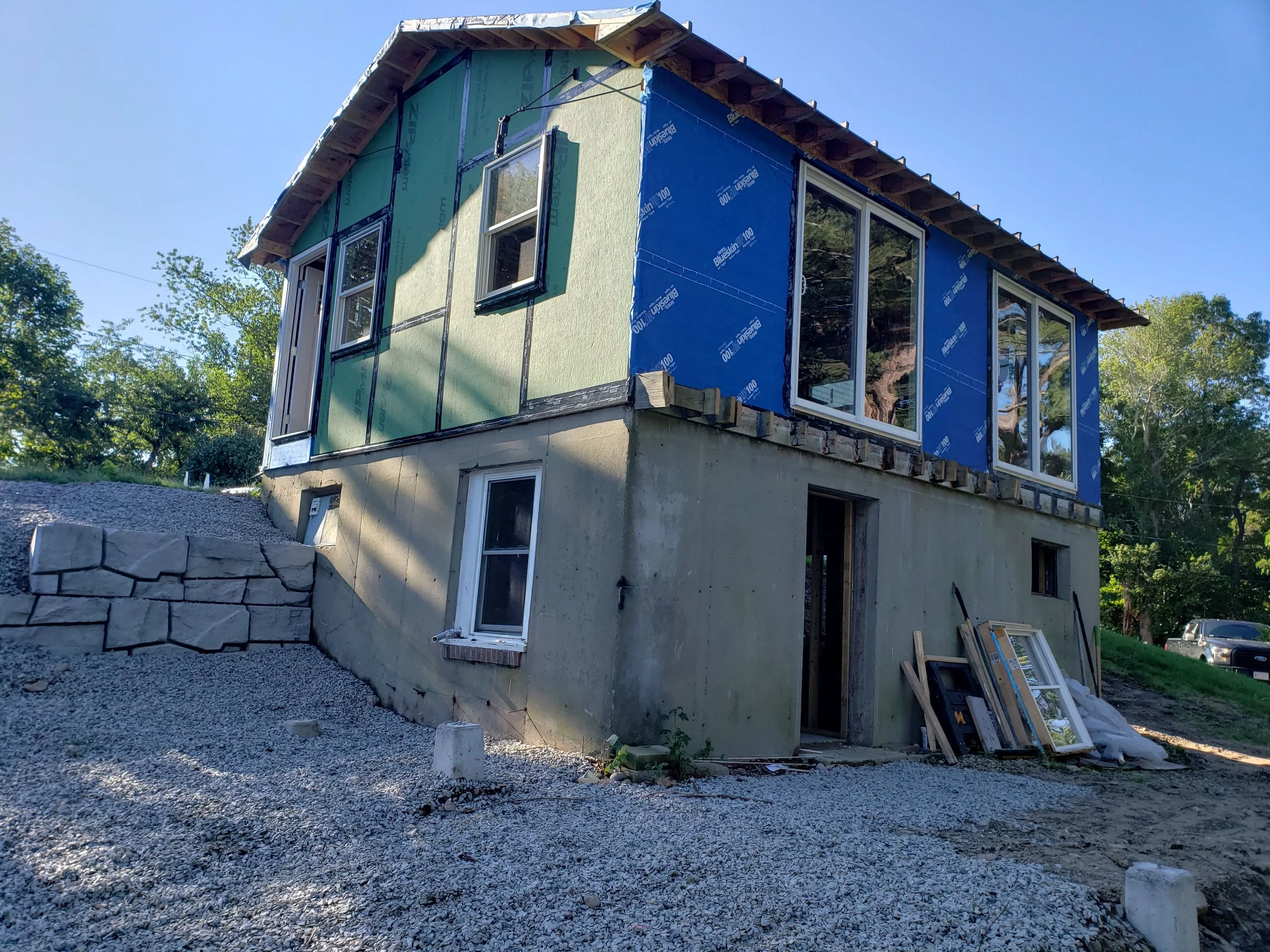 Mid-renovation framing