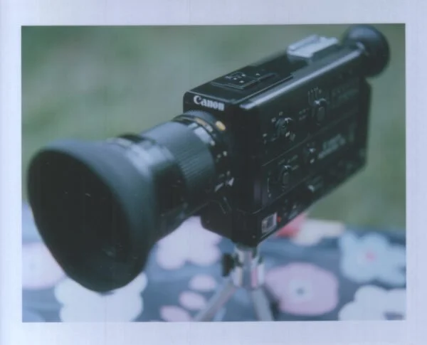 A vintage Canon 1014 XL-S analogue film camera, captured on instant Fuji FP100 film.
