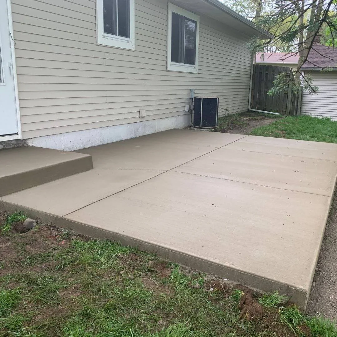 backyard showing a concrete patio
