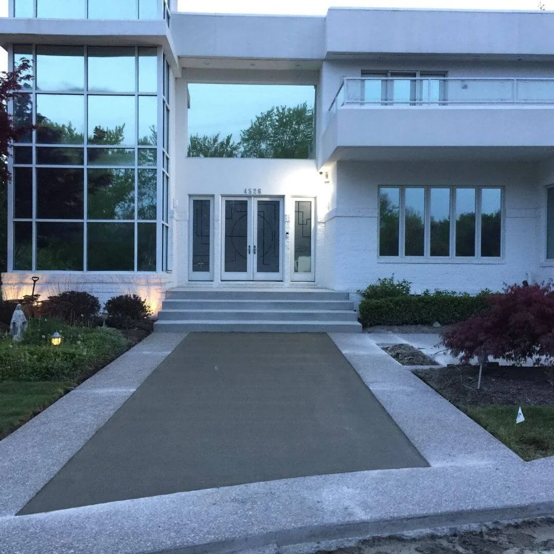 front of a home showing off the residential flatwork