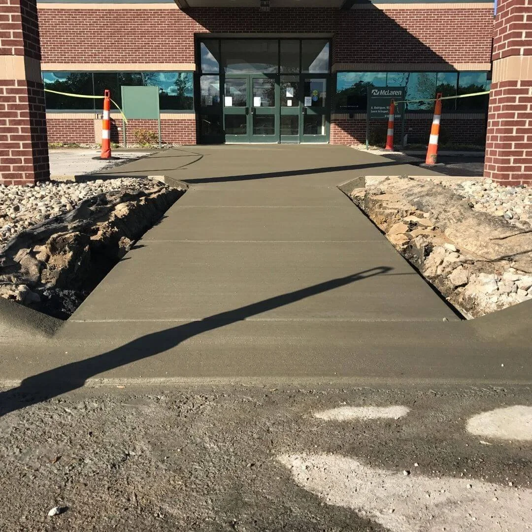 concrete being added
