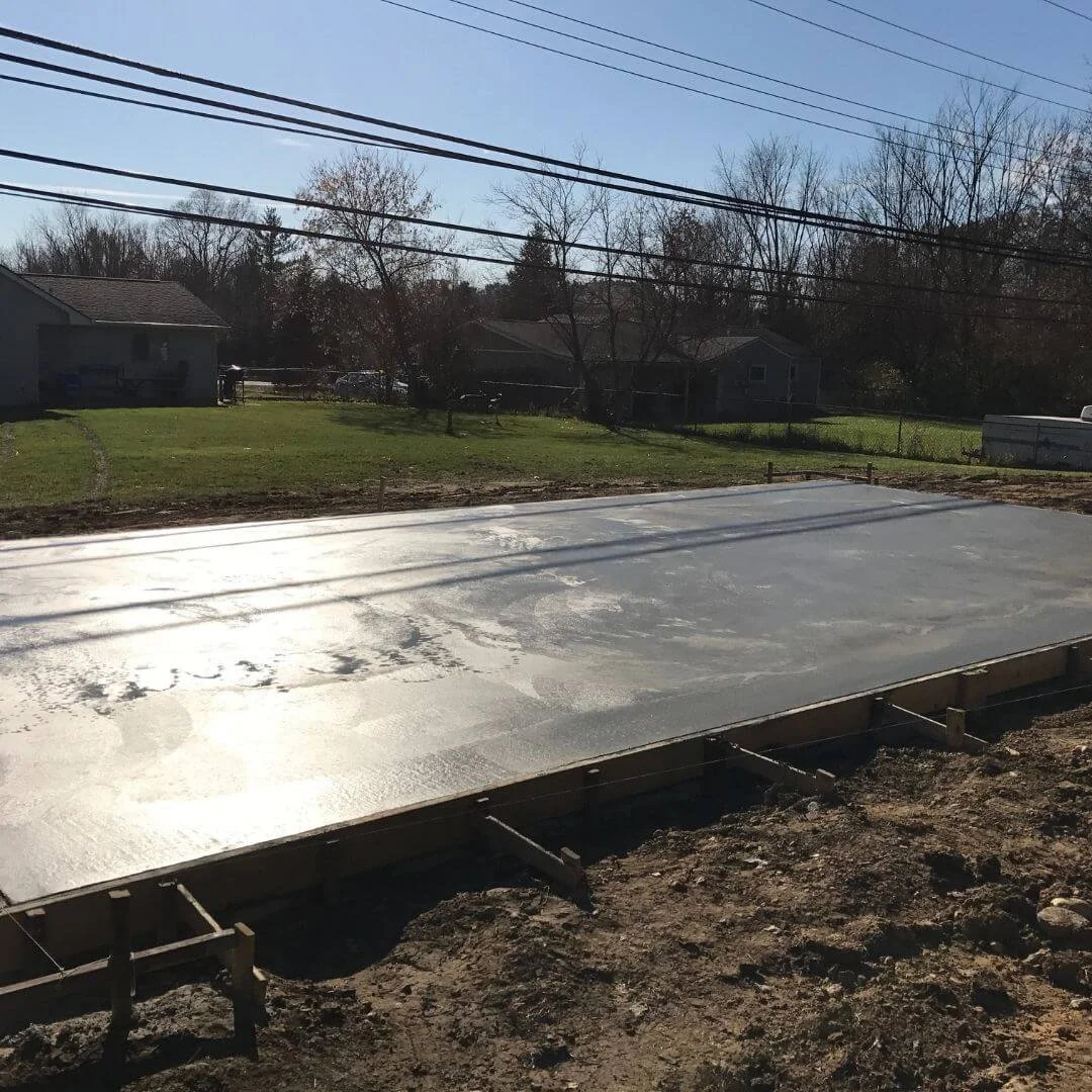new concrete being added