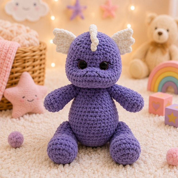 Crochet Lavender Dragon