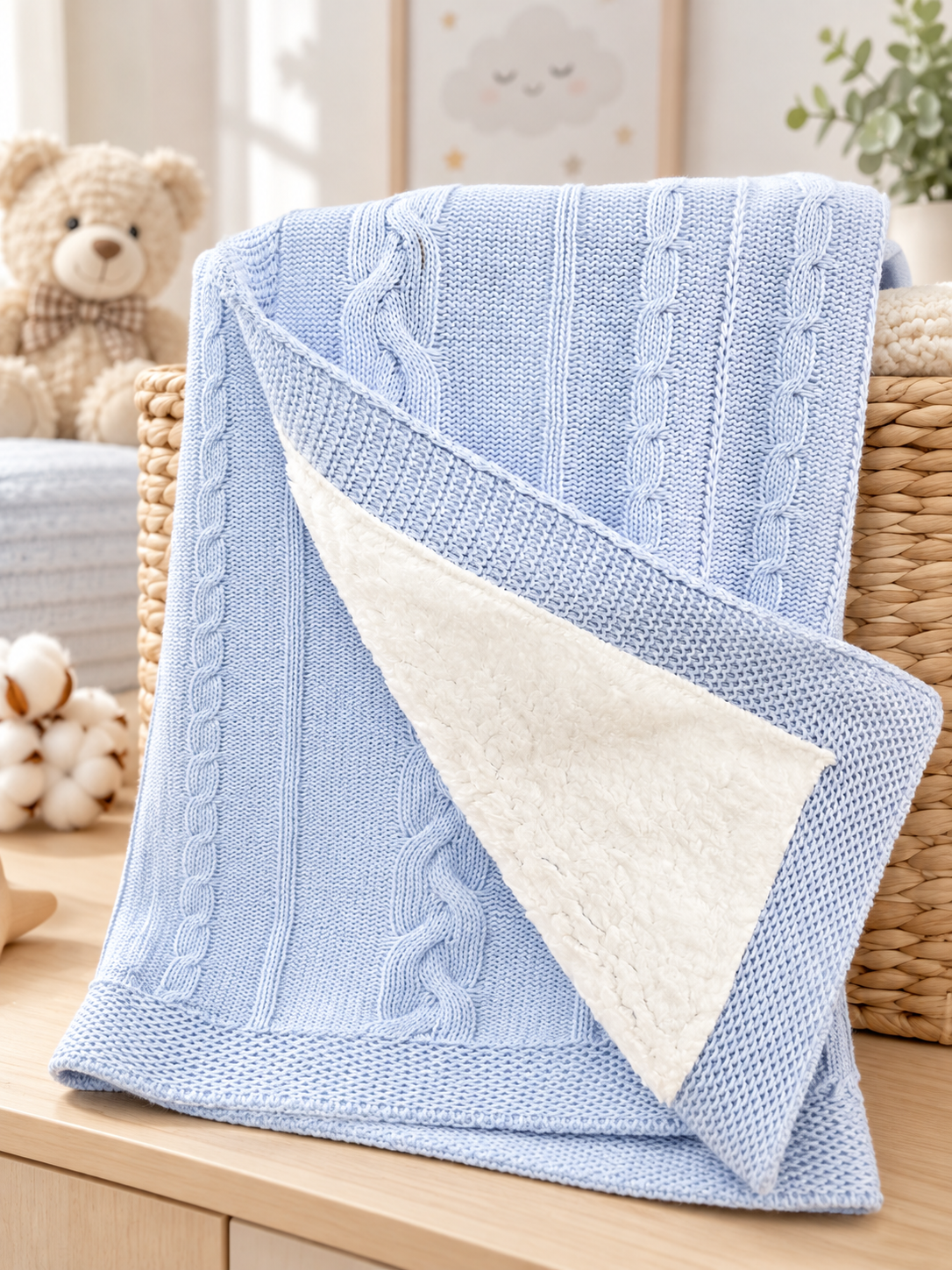 Baby Cable Knit Blanket