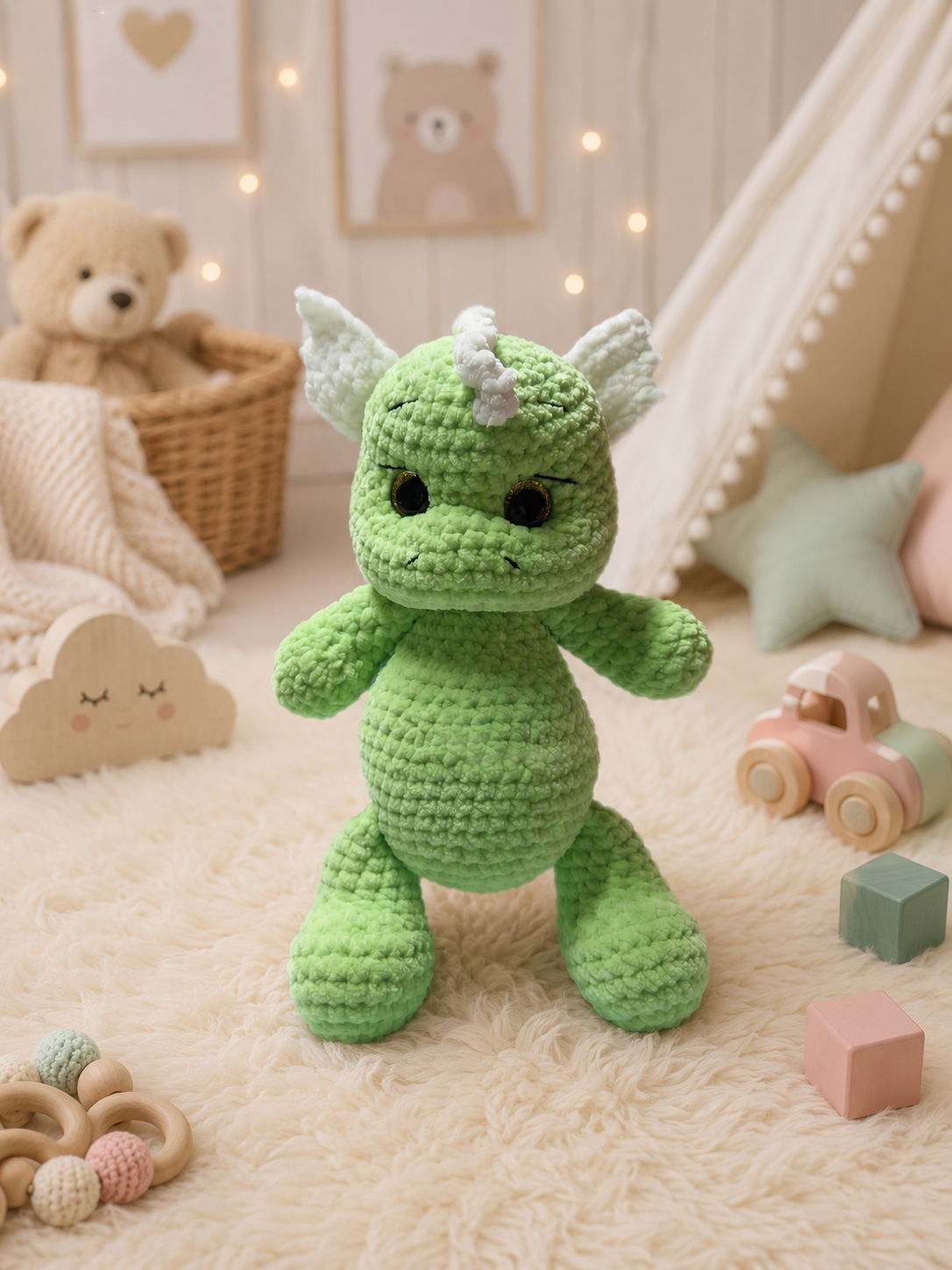 Crochet Minty Baby Dragon
